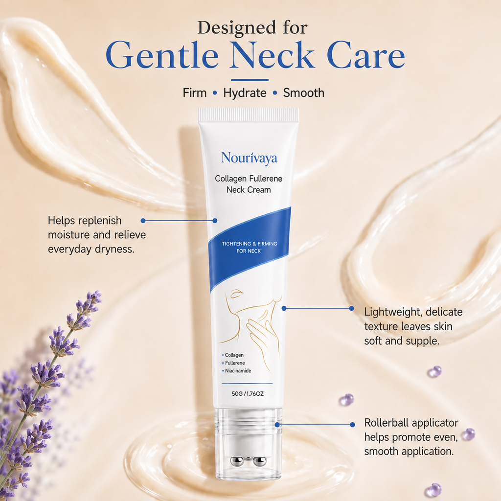 Nourivaya™ Daily Neck Firming Cream – Smoother, Softer-Looking Skin 🌿