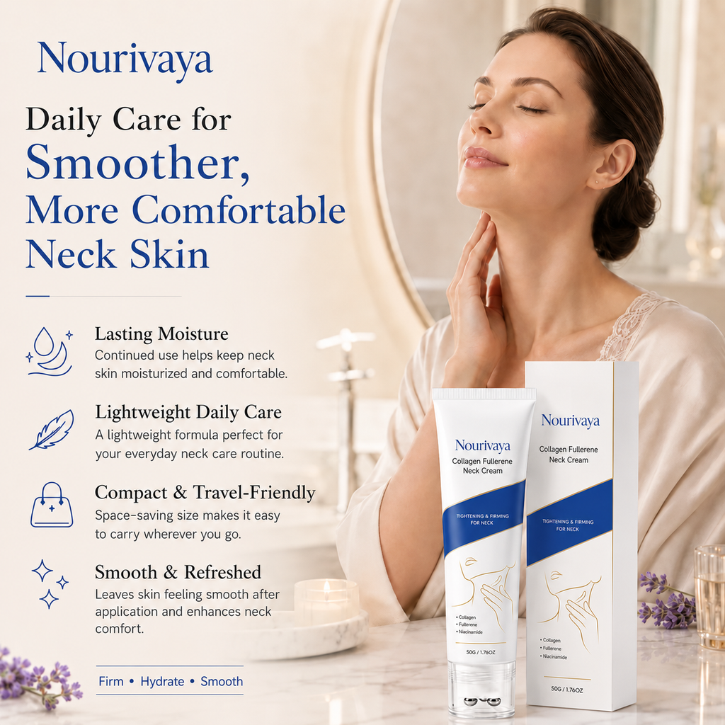 Nourivaya™ Daily Neck Firming Cream – Smoother, Softer-Looking Skin 🌿